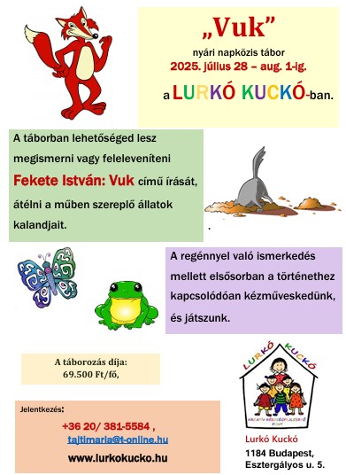 Vuk a kisróka tábor plakátja